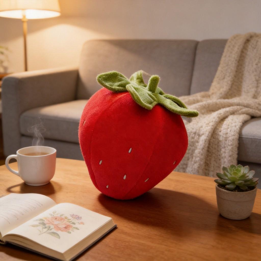 Fruit Plush Toy Strawberry Soft Short Plush Gift For Girls Kids