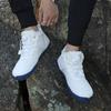 Mountaineering shoes 2025 winter solid color snow boots men's mid top cotton thick and plush warm snow cotton shoes