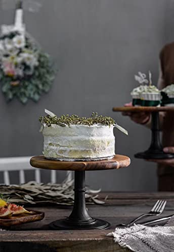 25cm Diameter Cake Stand, Afternoon Tea Stand, Cake Display Stand, Acacia, Candy Plate, Compote Plate, Wedding, Birthday, Party