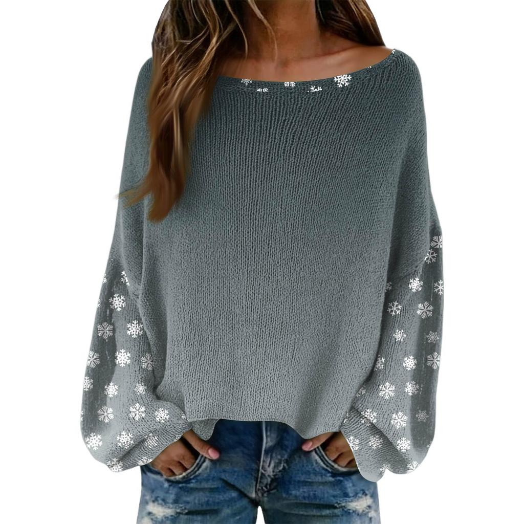 Damski Modny Elegancki Sweter z Długim Rękawem