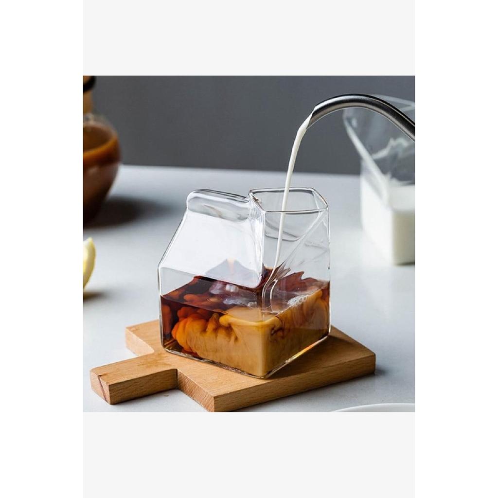 Heat Resistant Borosilicate Milk Box Cup Coffee And Presentation Cup | Borosilicate Glass 350ml