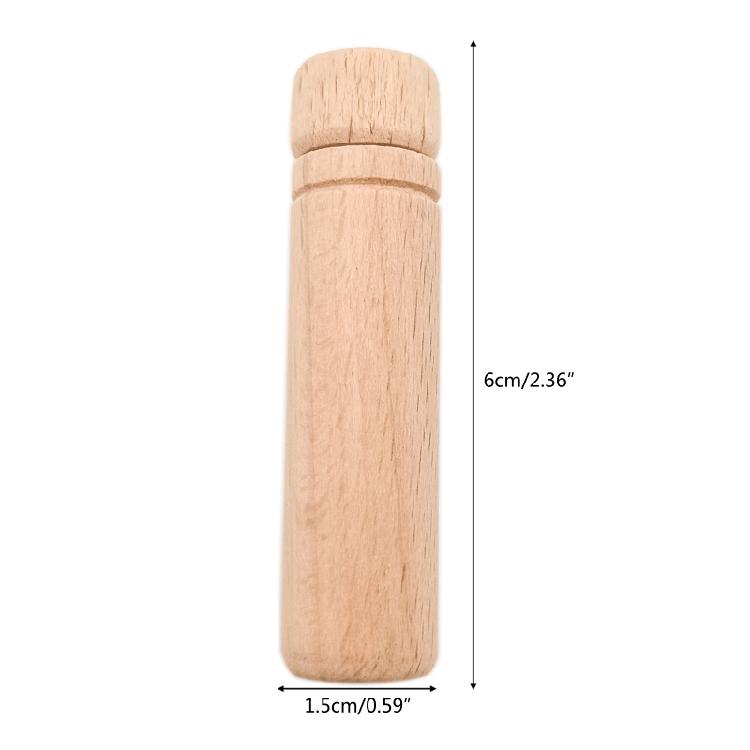 8Pcs Wooden Needle Storage Tubes with Labels for Sewing Pins Knitting Needles