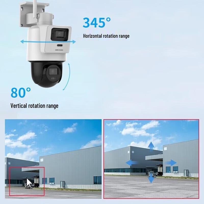 Telecamera di Sicurezza PTZ Dual-Lens 4MP 4G Hikvision spina CN (adattatore incluso)