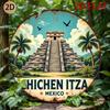Chichen Itza Mexico Pyramid  Tin Sign  Vintage Durable Metal Plaque Wall Decor Home Office Bar Man Cave Wall Art