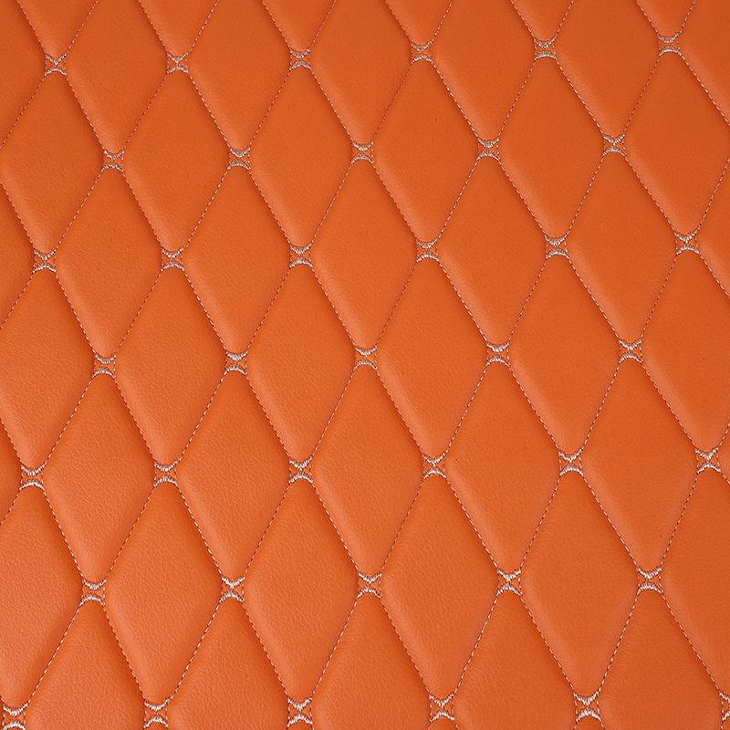 Thick Faux Leather Embroidered Car Interior Floor Mats & Headliner Trim