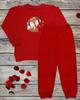 Girls' Tracksuit Set 104 2-Piece Cotton Fox Print Red