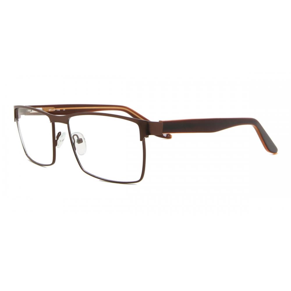 Full Rim Rectangle Matte Brown Smartbuy Collection Menning 881c Fashion Men Eyeglasses