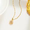 Rotatable Sunflower & Daisy Necklace - Full Diamond Clavicle Chain for Women, Best Seller in Titanium Steel Jewelry