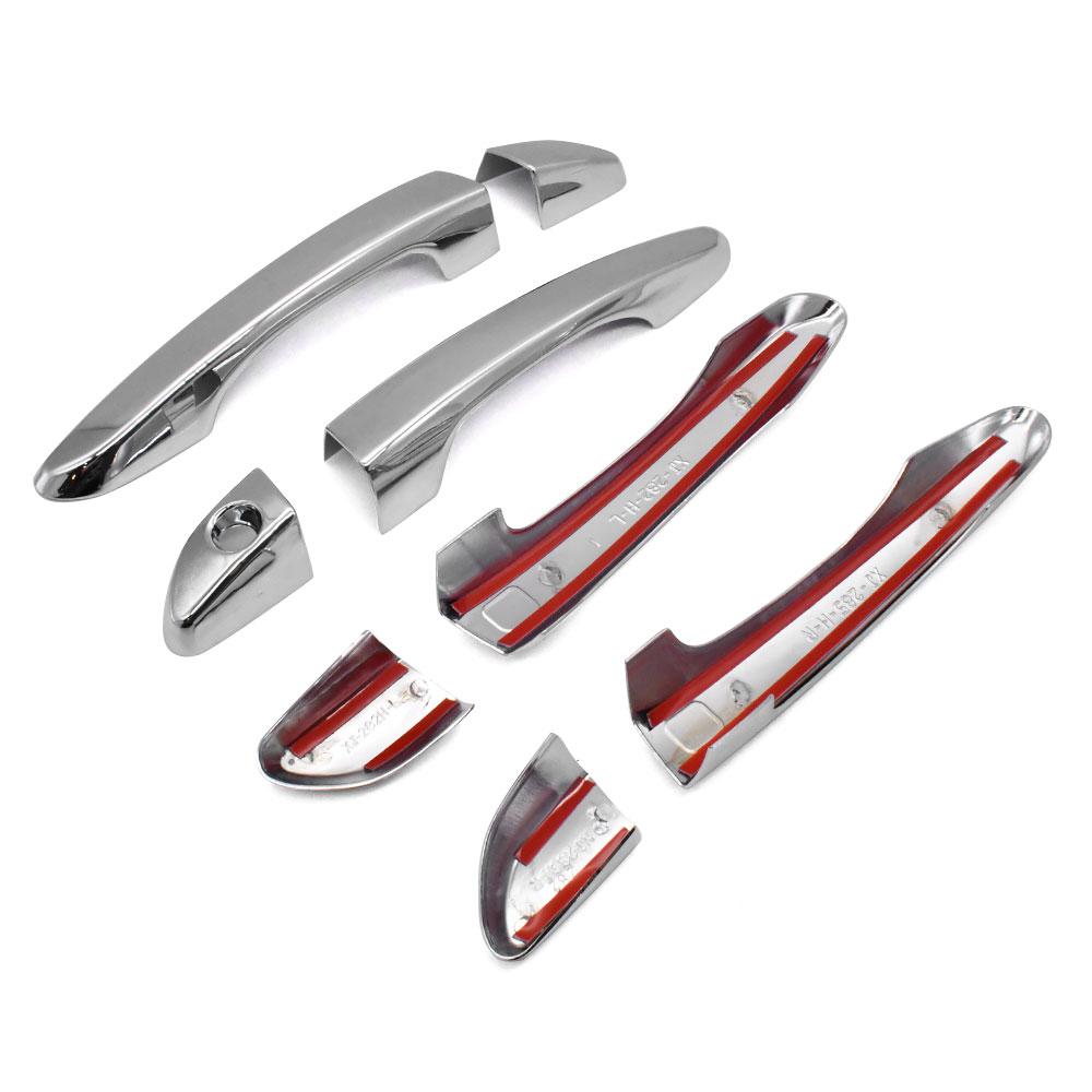For Hyundai Tucson 2015 2016 2017 2018 2019 2020 Car Carbon Fiber Style Exterior Door Handle Moulding Cover Trim Decor ABS Auto