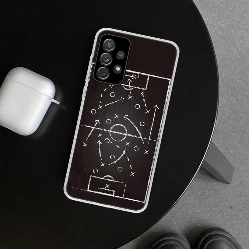 Football Soccer Tactics Time Phone Case Cover for Samsung Galaxy A12 A22 A32 A52 A72 A02S A51 A50S A31 A20S A10S Note 20 Ultra 1