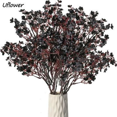 Fiori Artificiali Neri Fiori di Ciliegio Gipsofila Piante Finte Fai da Te Bouquet da Sposa Vasi per Decorazioni per la Casa Ramo di Natale Finto