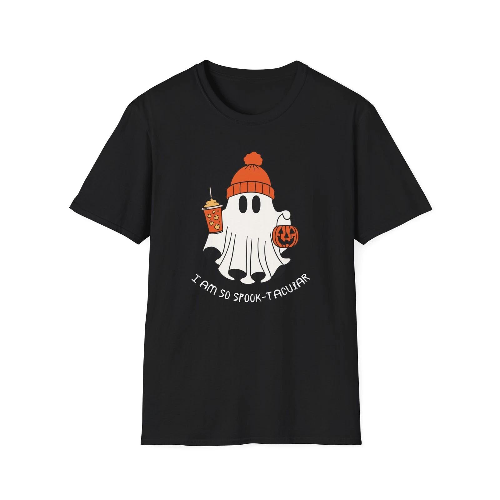 Spooktacular Ghost T-Shirt, Halloween Tee, Funny Halloween Shirt, Unisex [...] 2XL