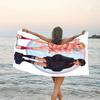 1pc Addams Family Wednesday6 Beach Towel, Sports Cape, Beach and Seaside Swimming Pool Equipment, Fashion Pattern, Rectangular, Travel Essentials
