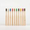 Custom Logo and Packaging Kids Square Handle Soft Eco Natural Biodegradable Bamboo Toothbrush