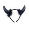 Cosplay Ox Horns Headband Headpiece Demon Hair Hoop Puffy Halloween Hair Band  Kids