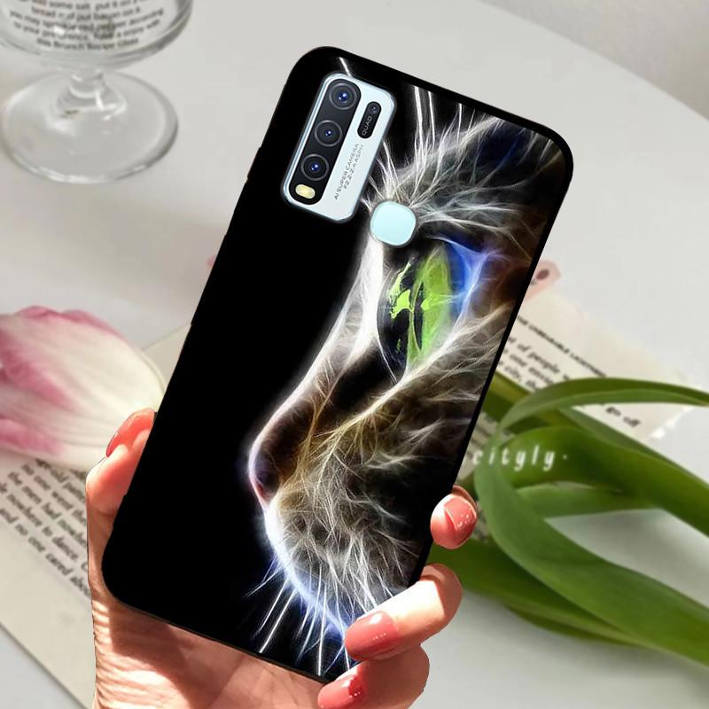 Pro Vivo Y30 1938 Y50 1935 Pouzdro zvířecí Silikonové Měkké TPU Zadní kryty Pro Vivo Y 30 50 Y30 2020 Pouzdro Ochranné Kreslené Funda