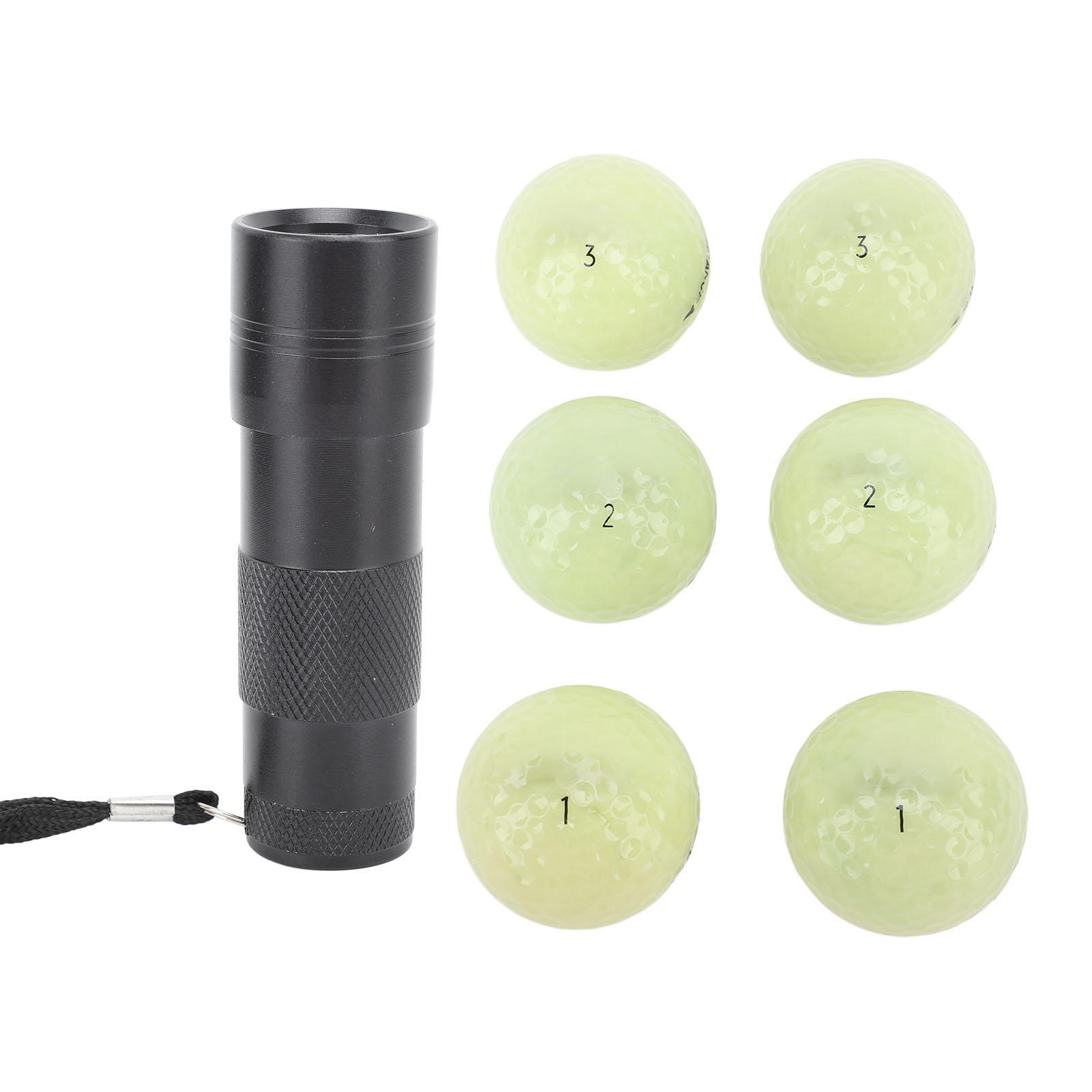 

6 шт. светящиеся мячи для гольфа для ночных видов спорта флуоресцентные светящиеся в темноте мячи для гольфа долговечные яркие