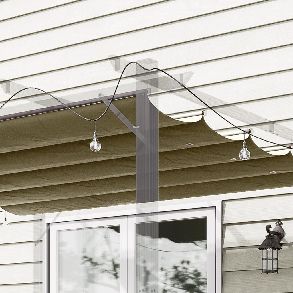 Canopy for 3 x 3 m Retractable Pergola, 250 x 255 cm, Ecru
