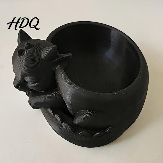 3D Printed Flowerpot Decor Ornament Sleeping Dragon Shape Matte Large Integrated Printing Curved Planter for Home Office Desktop Gardening