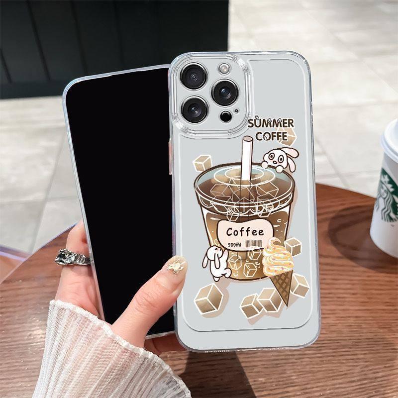 Coffee Ice Cream Phone Case for iPhone 17 Pro Max/16/15 Pro Max/14 Pro Max