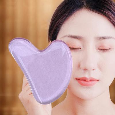 Massage Roller Face Tension Care Board Heart-Shaped Transparent Relieve Skin Guasha Stone