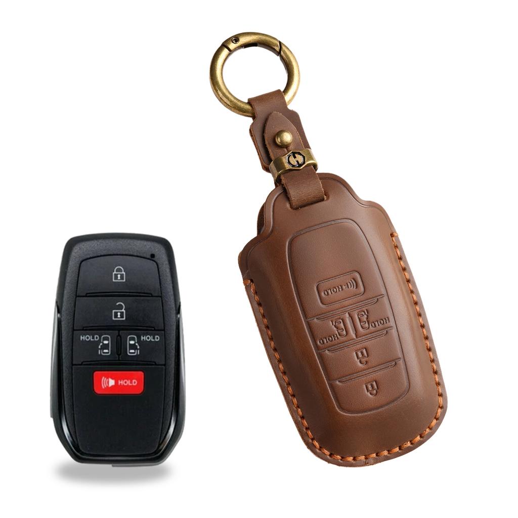 Vintage Key Cover For Toyota Gryvia Xena Key Bag Elfa Leather Protective Case Ring