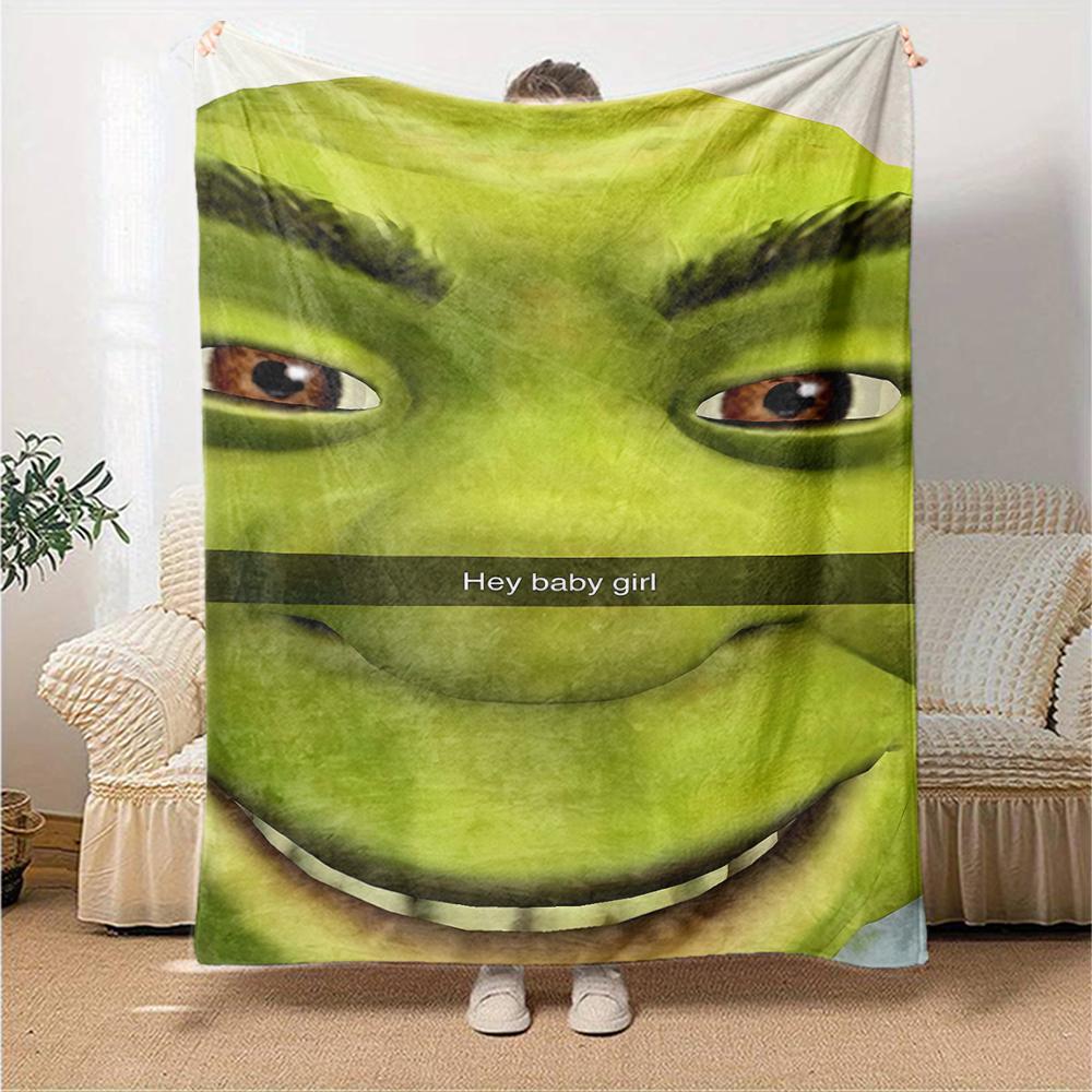 1pc Shrek4 Blanket, Gift, for Men and Women, Soft Blanket, Good for Sofa Bed Couch Travel, Lightweight Flannel Blanket