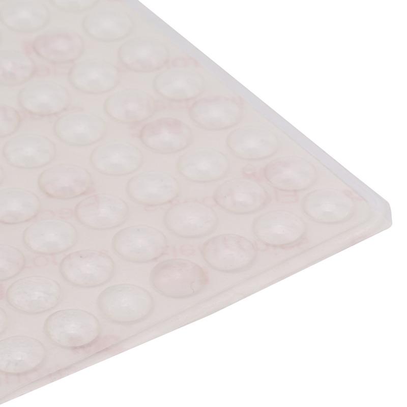 100PCS Self-Adhesive Anti-Collision Bumpers Furniture Silencing Pads Rubber Dots for Cabinet Door Drawers Windows Stainless Steel Fast Delivery
