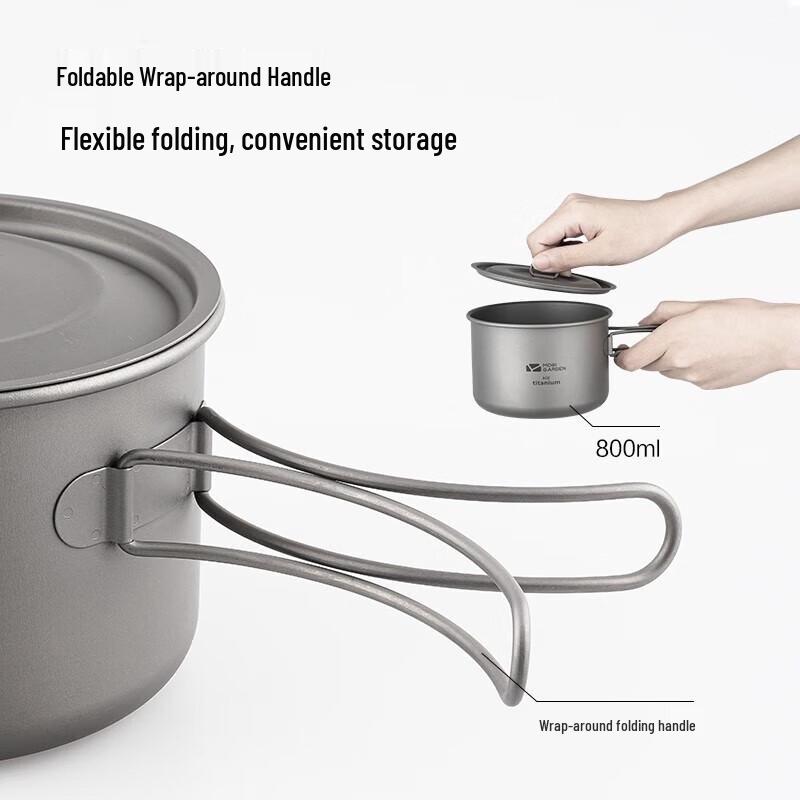 Mobigarden 1300ml Titanium Camping Pot