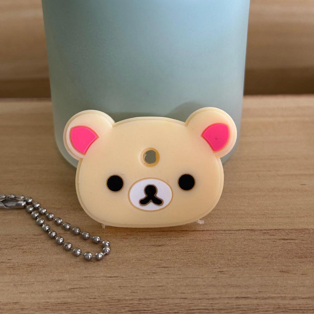 1&2 Pcs Cartoon Keychain Stitch Minnie Key Chains Spider Cartoon Man Cat Key Cover Caps Car Keychain Key Ring Holder Women