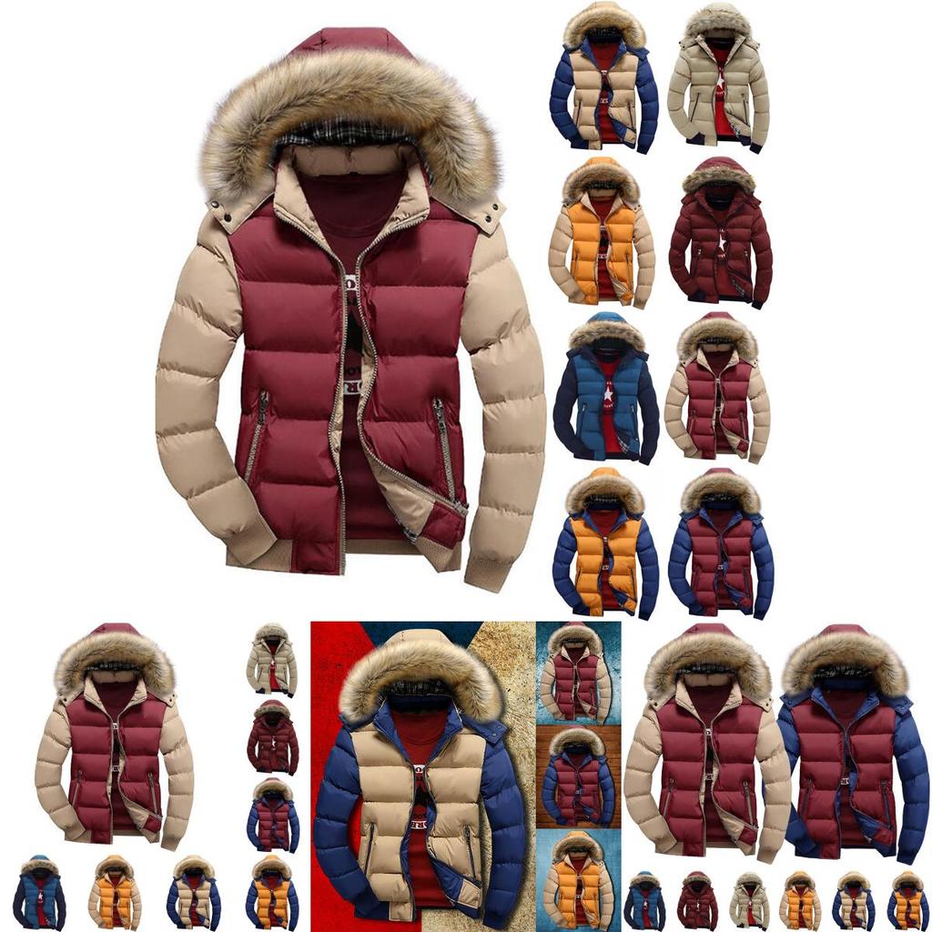 Padded Bubble Fur Hooded Coat Winter Warm Thick Puffer Quilted Jacket Parka**