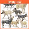 Wild Animal Pvc Wolf Sculptures Collectible Desktop Decor For Nature Enthusiasts