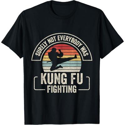 Retro Vintage Na pewno Nie Wszyscy Walczyli Kung Fu T-Shirt