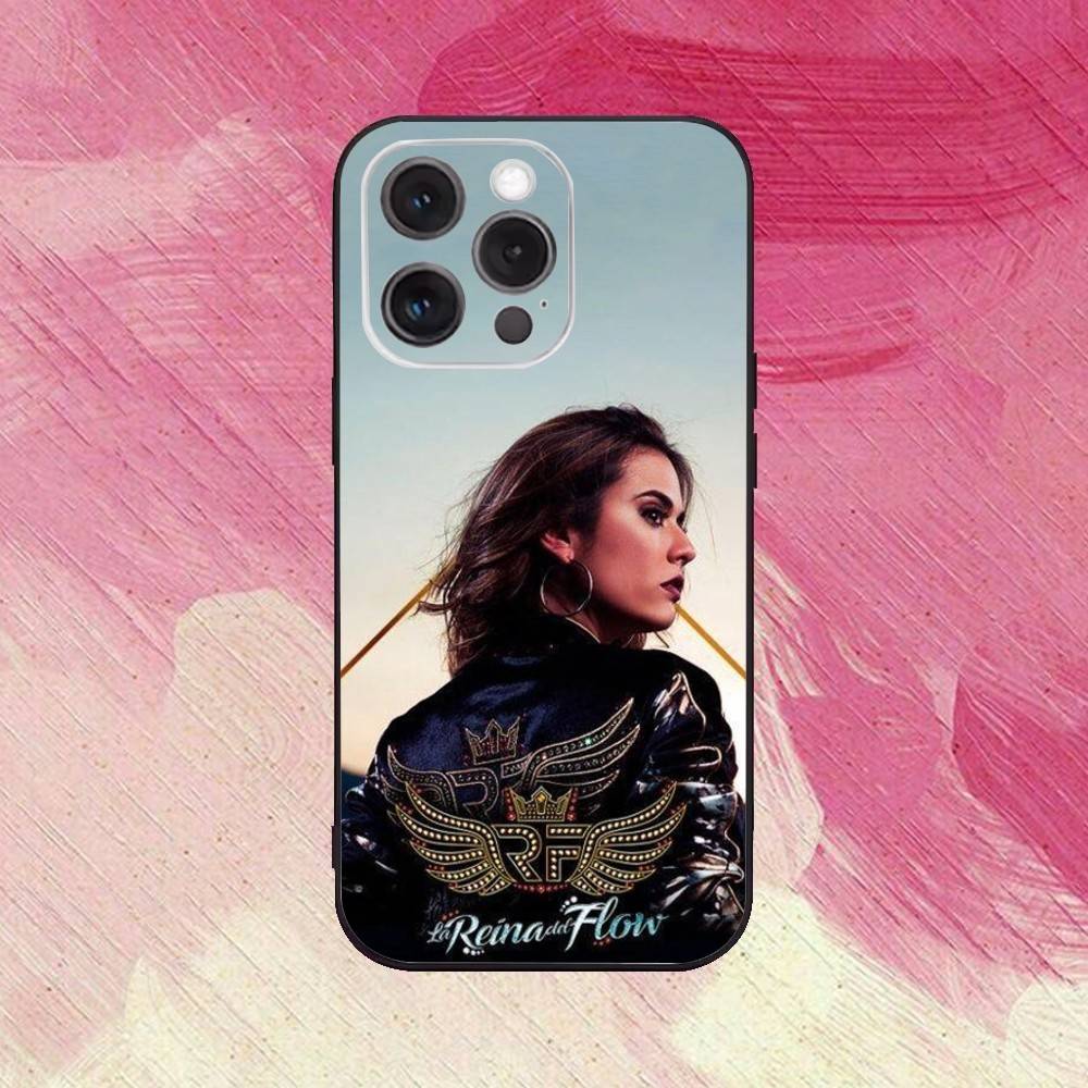 Q-Queen of Flow La Reina Del Flow-ES Phone Case For iPhone 17, 16,15,14,13,12,11 Plus,Pro Max, Others Soft Black Cover