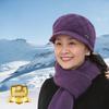 Women's Winter Warm Fleece-Lined Knitted Wool Beret for Middle-Aged & Elderly