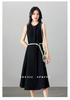 Minimalist Round Neck Sleeveless Vest Dress for 2026 Spring Fashion, Versatile and Slimming, Mid Length Dress