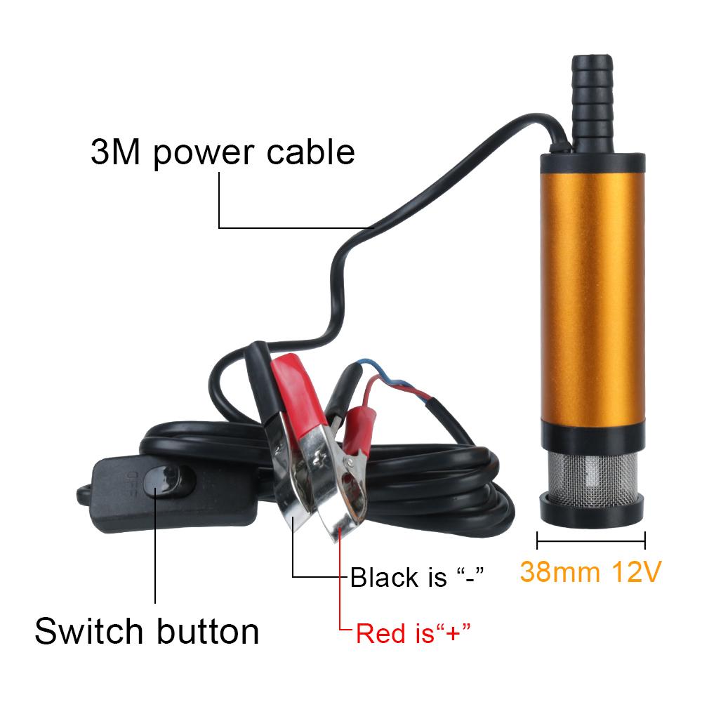 12V Elektrische Transferpumpe 12L Min Dieselöl Wasser Kraftstoffwechsel LKW Marine Auto Nutzfahrzeugpumpe