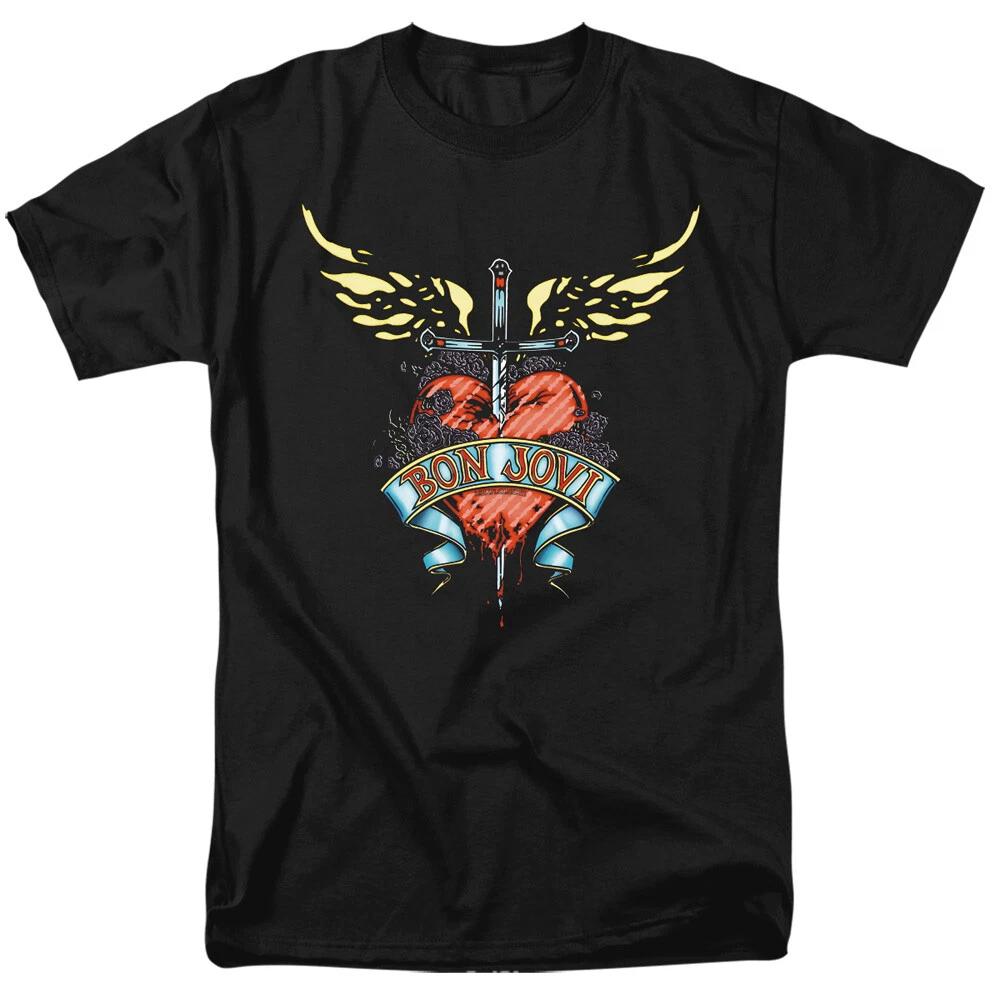 

Bon Jovi Daggered 100% Cotton T-shirt Mens Tees Top or Sleeveless Tank - to 6X S
