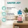Cartoon Easter Bunny Figurine Handmade Standing Bunny Egg Statue Lovely Sculpture Resin Rabbit Sculpture Easter Party