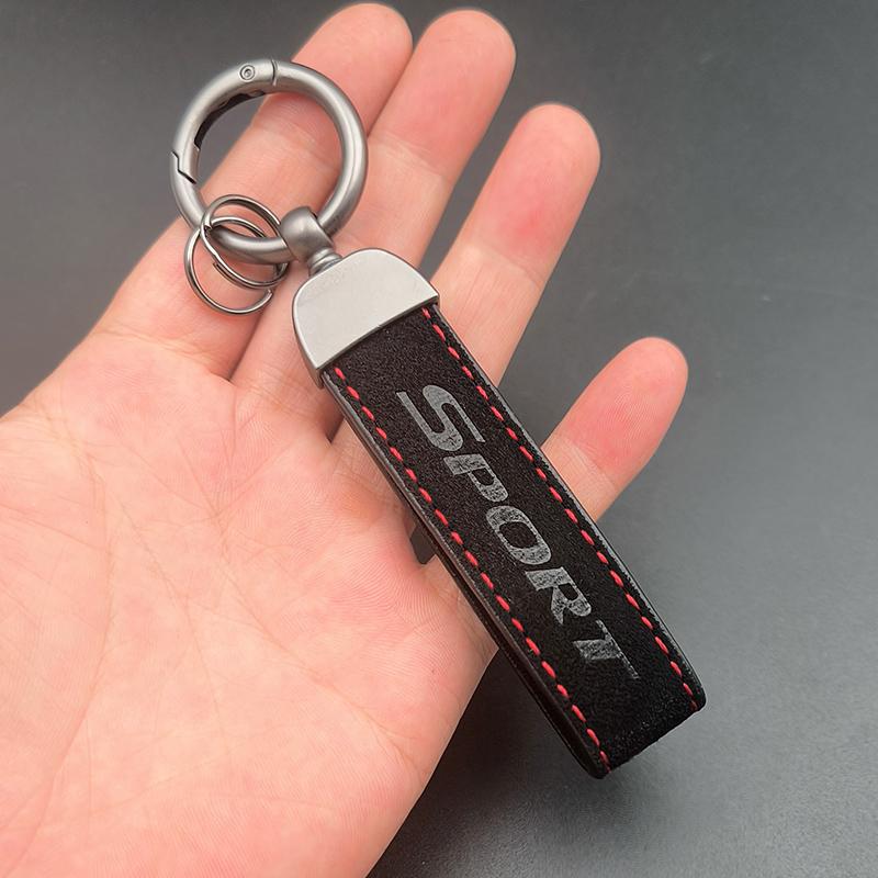 

2024 Suede Leather Man Women Luxury Car Keychain For Toyota Corrolla Yaris Chr Land Cruiser Hilux Sport Keychain Accessories