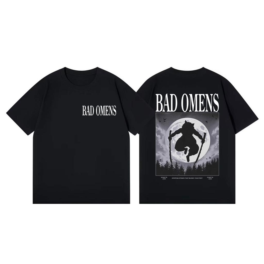 Rock Band Bad Omens Merch Tshirts Men Women High Street Fashion Trend Short Sleeve T Shirt Summer Casual Loose Cotton Tshirt