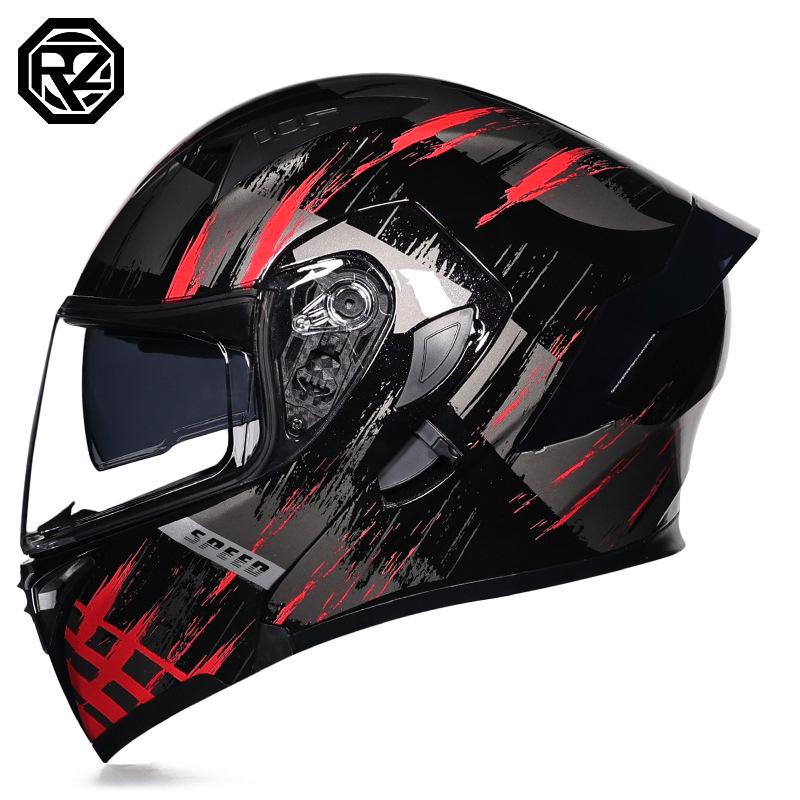Orz Unisex Electric Bike Helmet: Flip-Up, Full & Half Styles with Tail Wings, Protective Caps for All Seasons, Personalized Design