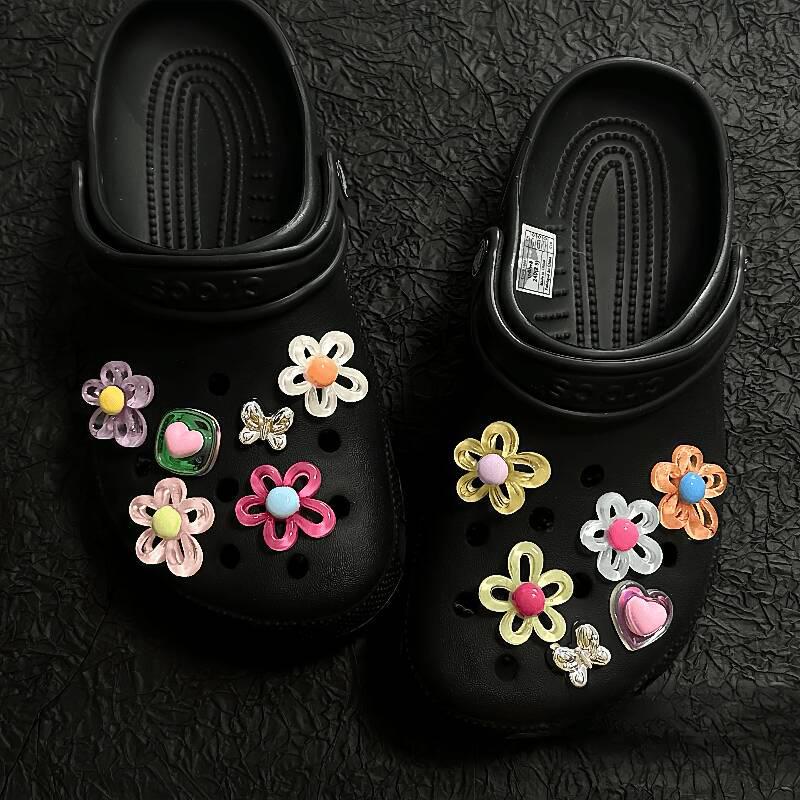 Xiaohongshu Style Blue Seashell and Starfish Shoe Decorations
