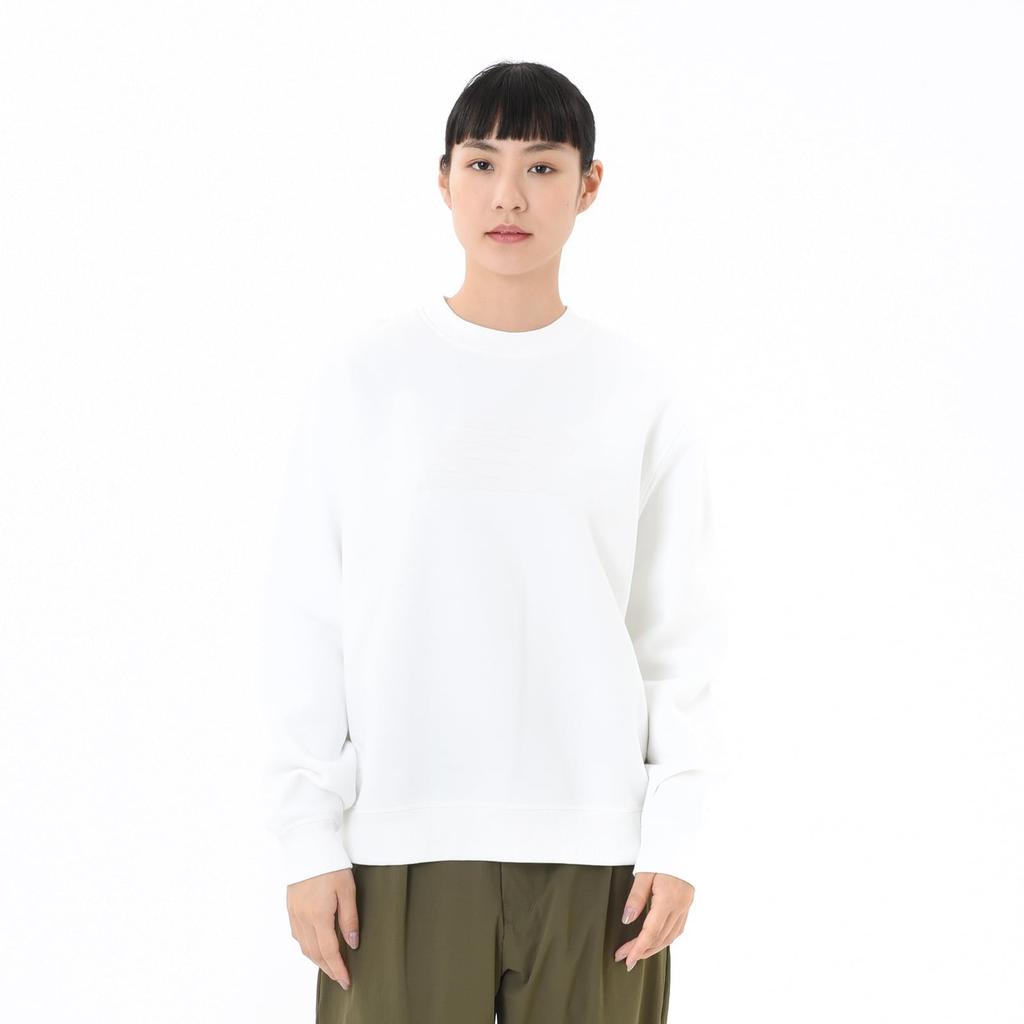 Sport Fleece Logo Crew Trainer WT [New Balance] (Fleece lining) (WT43526) Women's (White)