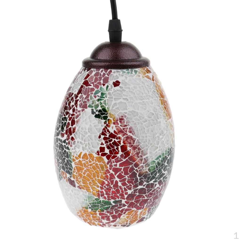 Подвесной абажур для лампы в мозаичном стиле Потолочный подвесной абажур с проводом 6