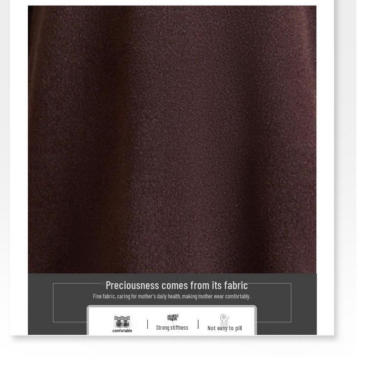 Autumn/Winter Plus Size Wool Pullover for Middle-aged and Elderly Women - Round Neck, Long Sleeve Sweater