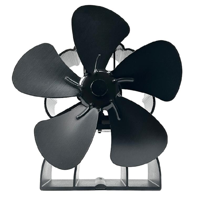 

Heat Powered Wood Stove Fan With 5Blades And Temperature Gauge No Electricity Required For Air Circulation Home Heating 1