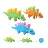 Giocattolo Squeaky per Animali Domestici Dinosauro in Gomma e Nylon per Masticatori Aggressivi con Carta Stropicciata e Guscio Morbido Peluche Giocattolo Interattivo per Cani