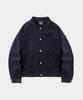Lettercomo Soft Corduroy Trucker Jacket Dark Navy
