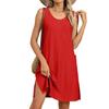 Womens Summer Dress With Pockets In Knit Fabric For Casual Office Wear
